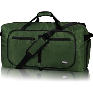 Fmeida Borsone da Viaggio 65L Pieghevole Borsone Palestra Grande Capacità Borsa Sportiva Impermeabile Borse da Viaggio Uomo Donna per Viaggi Campeggio Vacanza, Verde