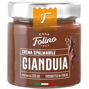 CasaFolino ChocoRotto - Crema Spalmabile alla Gianduia 220g - Crema Artigianale con Nocciole Piemonte IGP, Golosa, Cremosa, Naturale