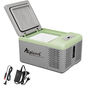 Alpicool C9PT 9 Litri Frigoriferi per Auto, Mini Frigo Portatile, Elettrico Auto Frigorifero Congelatore 12/24V DC per Viaggio -20 ℃ a 20℃