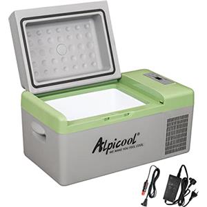 Alpicool Y20T 20 Litri Frigoriferi per Auto, Mini Frigo Portatile, Elettrico Auto Frigorifero Congelatore 12/24V DC per Viaggio -20 ℃ a 20℃