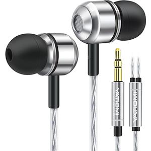 Yatloml Auricolari con Filo, In-Ear Cuffie con Filo, Cuffiette con Filo Suono Chiaro, Isolamento Acustico, Cuffie Jack 3.5 per Samsung Galaxy, MP3,MP4, Tablet, iPad, PS Serie e Altri Dispositivi da 3,5 mm