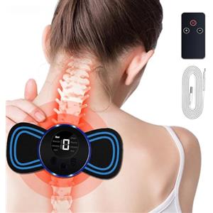 EONDEVO Mini Massaggiatore Cervicale, 8 Modalità e 19 Intensità Massaggiatore Elettrico per Collo con Display Digitale e Ttelecomando, per Alleviare i Dolori Muscolari del Corpo