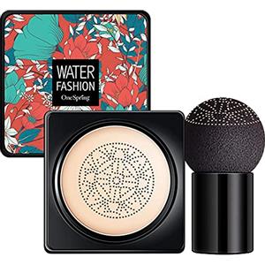 LICHENGTAI Mushroom Head Air Cushion BB Cream, CC Cream, Crema Fondotinta, Correttore Duraturo Idratante Illuminante, Coprente Imperfezioni Copertura Fondotinta, Bianco Avorio