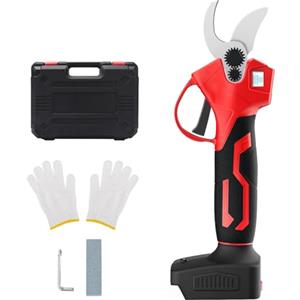 Roadtime Forbici da Potatura a Batteria, Forbici Potatura Senza spazzole con Display Digitale, Compatibile con Makita 18V Batteria, Diametro di Taglio 30 mm, con Mola, Guanti di Protezione (Solo utensile)