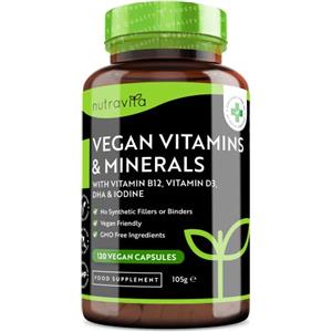Nutravita Multivitaminico Essenziale Vegano - integratore Formulato per Sostenere una Dieta Vegetale - con Vitamina B12, D3, Iodio, Ferro e Zinco - Rafforza il Sistema Immunitario - Prodotto da Nutravita
