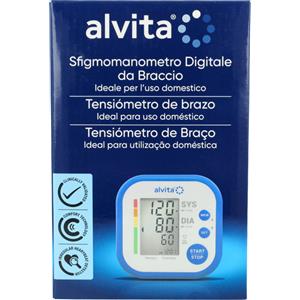 ALVITA Sfigmomanometro da Braccio Automatico - Clinicamente Testato, Gonfiaggio Confortevole, Sensore di Movimento e Rilevatore di Battiti Irregolari