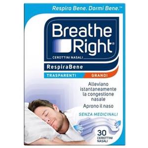Breathe Right Cerottini Nasali Trasparenti Grandi 30 Pz