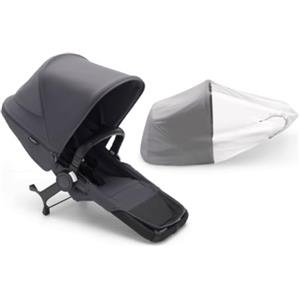 Bugaboo Donkey 5 Duo, Set di Conversione Completo, Affiancato, Design Migliorato, Seduta Reversibile, Guida a una Mano e Archiviazione Espandibile, Stormy Blue