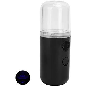 Caiqinlen Umidificatore per il viso, nebulizzatore a nebulizzazione ad ultrasuoni ricaricabile Uso Nebbia spray fine grande per le donne per la cura della pelle per l'idratazione del viso(Nero)
