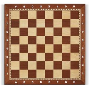 Dal Negro, Scacchiera in Legno con Lettere e Numeri, Piano di Gioco 40x40 cm