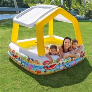 Intex Piscina Acquario Parasole Giallo 157x157x122 cm di Intex