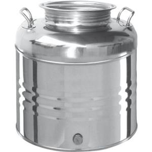 Roccobimbo Fusto Lattina contenitore olio inox Lt 50 senza rubinetto di Roccobimbo