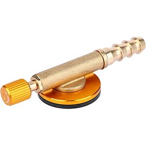 Alomejor Adattatore per Fornello da Esterno, Adattatore di Ricarica del Gas in Ottone e Valvola di Commutazione per Bruciatori di Fornello di Sicurezza da Campeggio All'aperto (Giallo)