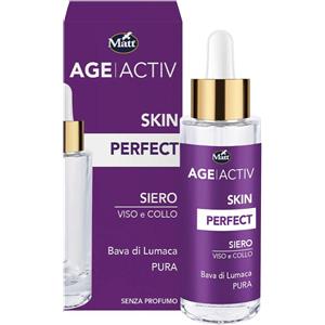 Matt Age Activ Skin Perfect Siero Viso e Collo con Bava di Lumaca Pura - Rigenera, Rallenta l'Invecchiamento e Uniforma l'Incarnato, 30 ml