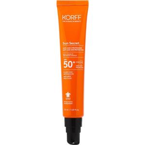 Korff Sun Secret Fluido Viso Antimacchie SPF 50 - Crema Fluida Morbida e Setosa, Protezione Molto Alta, 50 ml