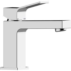 BOSSINI Aki Miscelatore Monocomando per Lavabo in Ottone Cromo Lucido con Cartuccia Ceramica e Piletta Push-to-Open