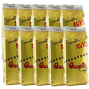 QUARTA Caffè AVIO ORO macinato MISCELA selezionata di varietà ARABICA 250gr - 10 confezioni Fine blend of coffee processed in Salento, Apulia, Italy Feine kaffeemischung aus salento, apulien Italien