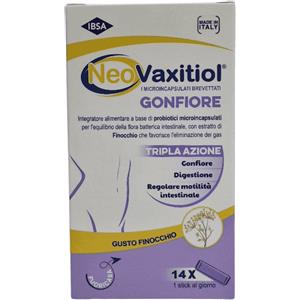 IBSA Neovaxitiol Gonfiore - Integratore Alimentare in Stick Orosolubili con Probiotici e Finocchio per il Benessere Intestinale