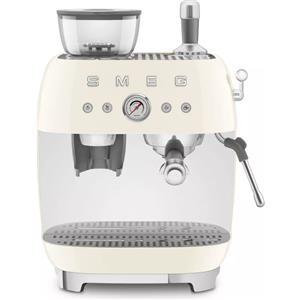 Smeg Macchina da caffè espresso manuale con macinacaffè Panna