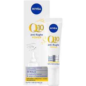 NIVEA Q10 Power Contorno Occhi Levigante 15ml - Idrata, Combatte Rughe e Occhiaie con Coenzima Q10 e Creatina