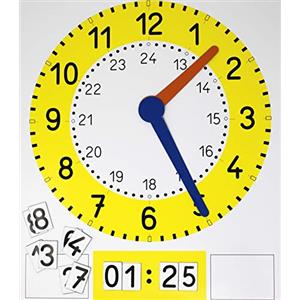WISSNER® aktiv lernen - Orologio lavagna magnetica (44 x 32 cm)