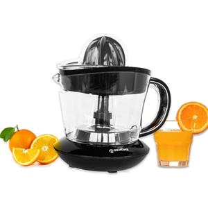 BEHOME Spremiagrumi elettrico piccolo capacità 700ML nero in plastica | Movimento bidirezionale doppio Cono per spremitura Caraffa graduata