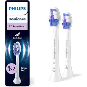Philips Sonicare S2 Sensitive - Testine di ricambio originali per pulizia delicata, confezione da 2, HX6052/87
