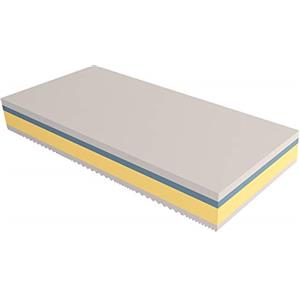 Baldiflex Materasso Singolo Memory Plus Top Fresh 4 Strati 90 x 200 cm Alto 25 cm - Rivestimento Sfoderabile Silver Safe Cus. Saponetta incl.