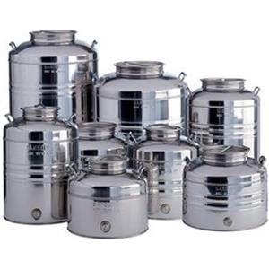 SANSONE Contenitore AGGRAPPATO Olio Fusto Alimentare Acciaio DAMIGIANA BIDONE (10 Litri)