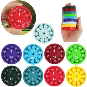 AUAUY 9PZ Fidget Spinner matematici, Fidget Spinner, Fidget Learning Game Toy Allevia lo stress, Giochi di matematica, Apprendimento Della Impara addizioni e Sottrazioni