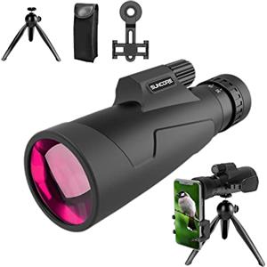 Yeeda Telescopio monoculare con supporto per smartphone e treppiedi di aggiornamento, cannocchiale monoculare per arrampicata, birdwatching, caccia, concerti