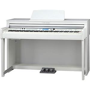Classic Cantabile DP-A 610 Pianoforte digitale - 88 Tasti pesati - Pianola musicale con USB-MIDI, 1200 voci, 256 polifonia, Bluetooth - Piano digitale con funzione accompagnamento - Bianco opaco