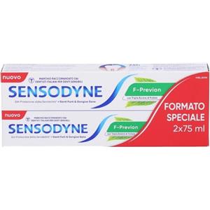 Haleon Sensodyne F-Previon Dentifricio 2x75ml - Protezione Sensibilità Dentale e Freschezza Menta