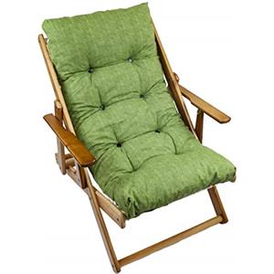 MAURY'S GRANDI MAGAZZINI ITALIANI DAL 19 MAURY'S Poltrona Sdraio Harmony Relax Comodona in Legno 3 posizioni con Cuscino Imbottito (Verde)