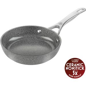 BALLARINI Salina Padella 20 cm in Alluminio con Rivestimento Antiaderente Ceraforce Titanium, Resistente ai Graffi e Adatta a Induzione