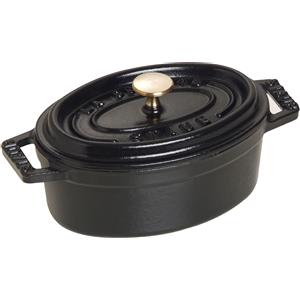 Staub Mini Cocotte Ovale 11 cm - 250 ml, Nero in Ghisa