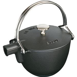 STAUB Teiera in ghisa Nero opaco, Ø 16,5 cm, 1,15 L - Mantiene il calore a lungo e adatta a tutti i fornelli