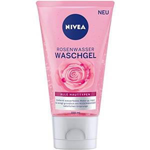 NIVEA Gel detergente per acqua di rose (150 ml), pulizia del viso con tecnologia MicellAIR e acqua di rose naturale, gel detergente per tutti i tipi di pelle