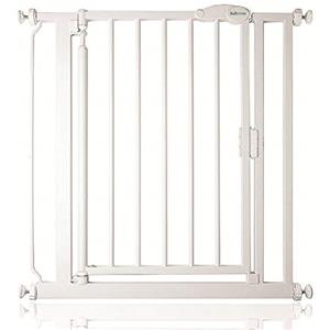 Safetots Cancelletto per Scale a Pressione con Chiusura Automatica, Stretto, 68,5cm - 75cm, Bianco, Cancelletto a Chiusura Automatica per Bambini, Barriera di Sicurezza per Bambini