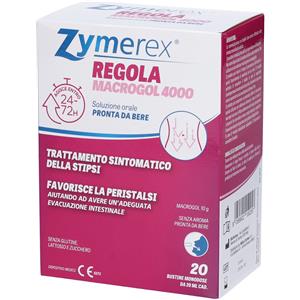 Zymerex Regola Macrogol 4000 - 20 Bustine da 20 ml per il Trattamento della Stipsi