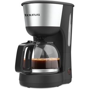 Taurus - Macchina Caffè Filtro Verona 12 | 1000W | 12 Tazze | Pure Coffee Technology | Filtro Riutilizzabile | Caraffa in Vetro | Finiture Acciaio Inox | Piastra Riscaldante | Spegnimento Automatico.