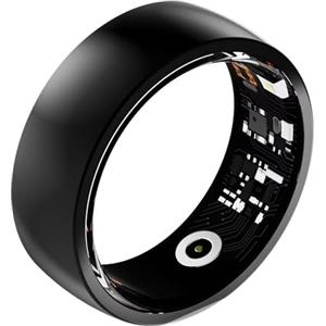 findtime Smart Ring Misuratore Di Pressione Sanguigna, Contapassi, Android IOS Smartringe Uomo Donna Fitness Tracker Anello Sleep Tracker Sonno Smartring Fitness Nero