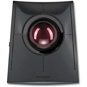 Kensington Mouse Trackball SlimBlade Pro Wireless, Bluetooth e Ricaricabile per Windows e mac OS, Design Ergonomico Ambidestro e Tracciamento Ottico, Sfera da 55 mm, Nero/Rosso (K72080WW)