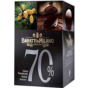 Amanti taste and passion Uovo Cioccolato Extra Fondente 70% | Baratti & Milano | 210 Gr | Uova di Pasqua | Idea Regalo Pasquale