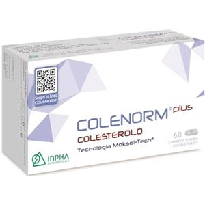 INPHA 2000 COLENORM PLUS COLESTEROLO® Azione Combinata di Riso Rosso, Tocoferoli e CoQ10 - Efficacia Clinica Testata - Senza Glutine/Lattosio - 60 CPR - INPHA 2000