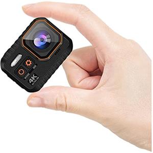 PAKJEL Videocamera Action Camera 4K 1080P 60fps Stabilizzato IP68 impermeabile subacqueo Moto Sport Video Cam Moto Bike 16MP WiFi Webcam Fotocamera digitale per vlogging ( Color : Noir , Size : 128G SD Card