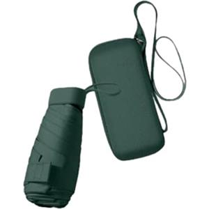 Ruspela - Ombrello da viaggio pieghevole, piccolo ombrello compatto per sole e pioggia, antivento, anti UV, con custodia con cerniera, per donne e ragazze, Verde foresta, S