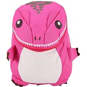 Tiiyee Tinje Bambini Scuola Zaino, Dinosauri Motivo Zainetto Scolastico Carino Borsa Viaggio Grande Capacità Zaini con Regolabile Schienale Imbottito Elementare Ragazzo Ragazza Regalo (Rosa)