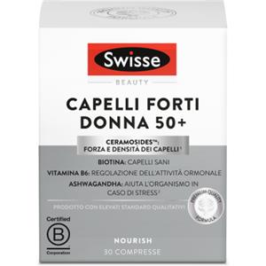 Swisse Capelli Forti Donna 50 - Integratore Alimentare per Donne con Biotina e Vitamina B6, 30 Compresse