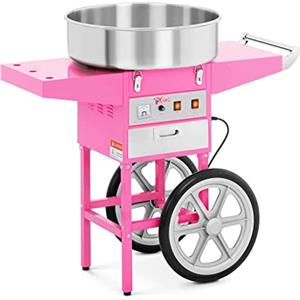 Royal Catering - RCZC-1200-W - Macchina dello zucchero filato - su carretto - 1200 W - spedizione gratuita